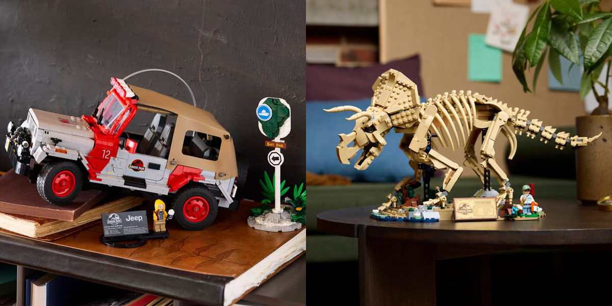 A collage of toys on a table