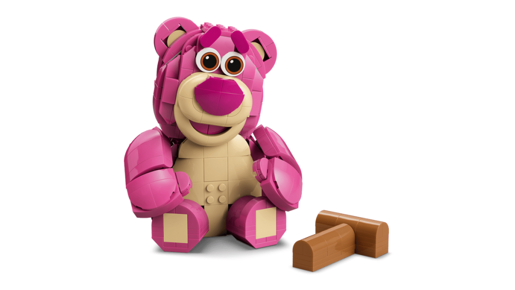 A pink and tan toy bear