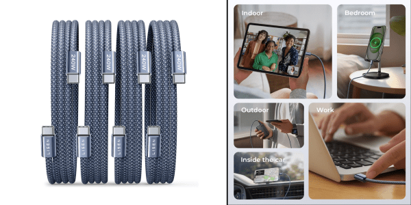 A close up of a cable