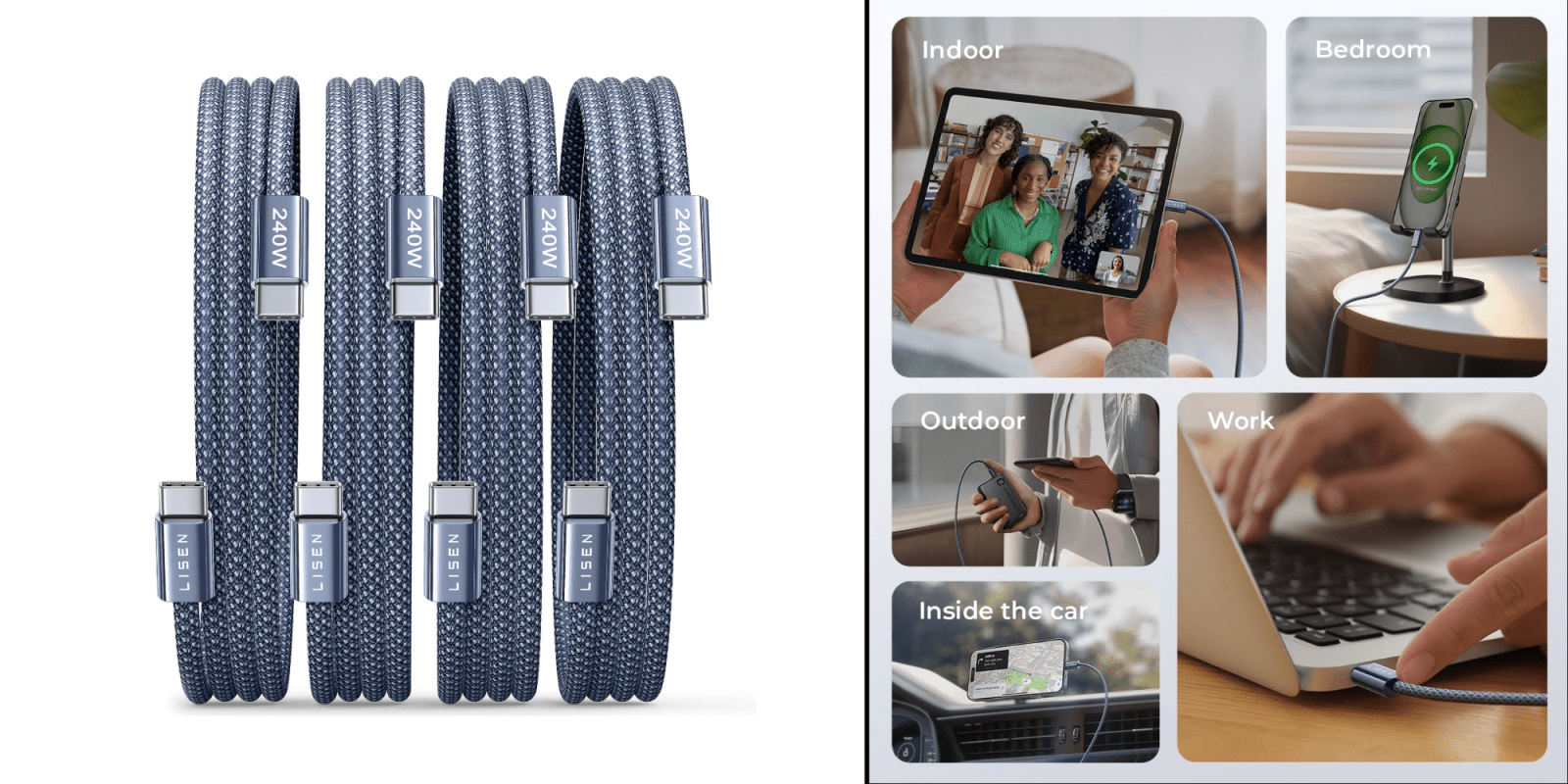 A close up of a cable