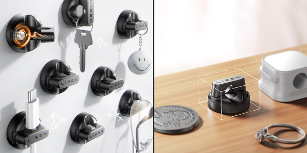 A close up of a key holder