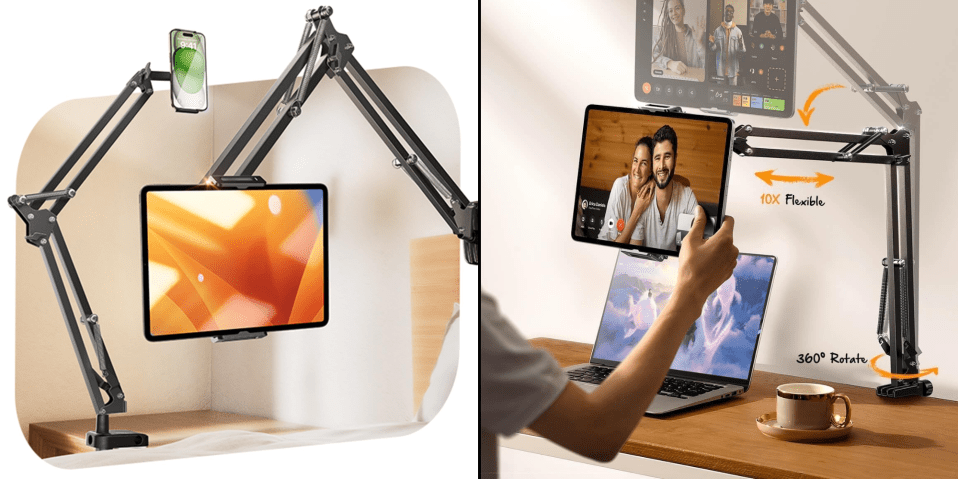 A laptop and a tablet with a screen attached to it