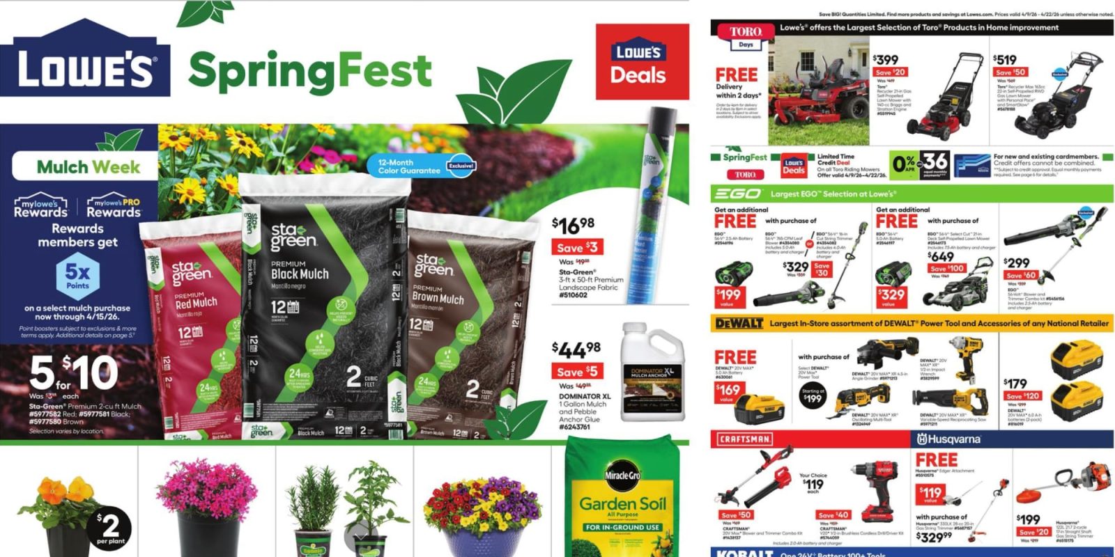 A advertisement for a lawnmower