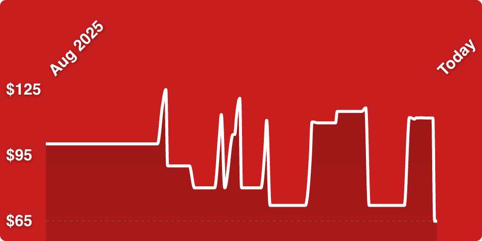 A red background with white lines