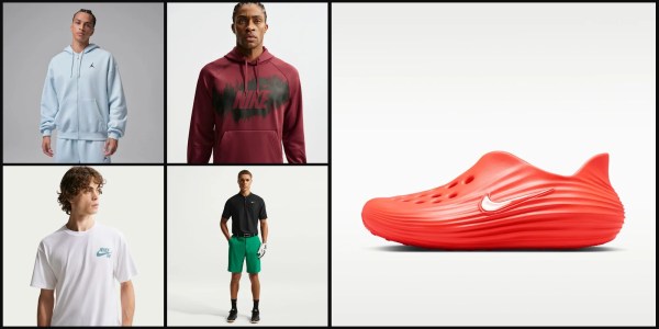 A collage of a man and a shoe