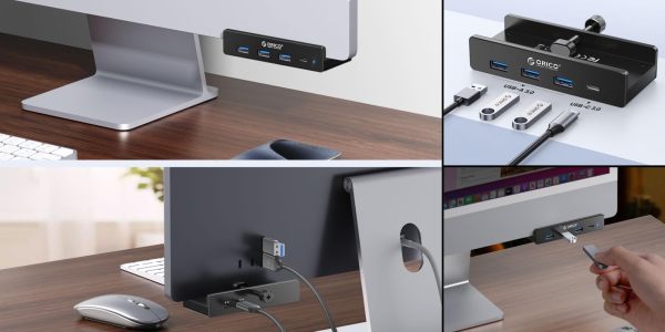 A computer with usb ports
