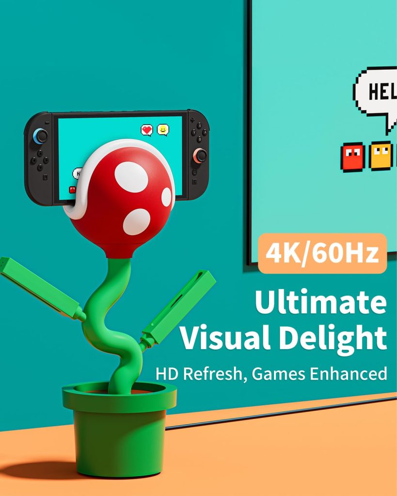 A video game device attached to a plant