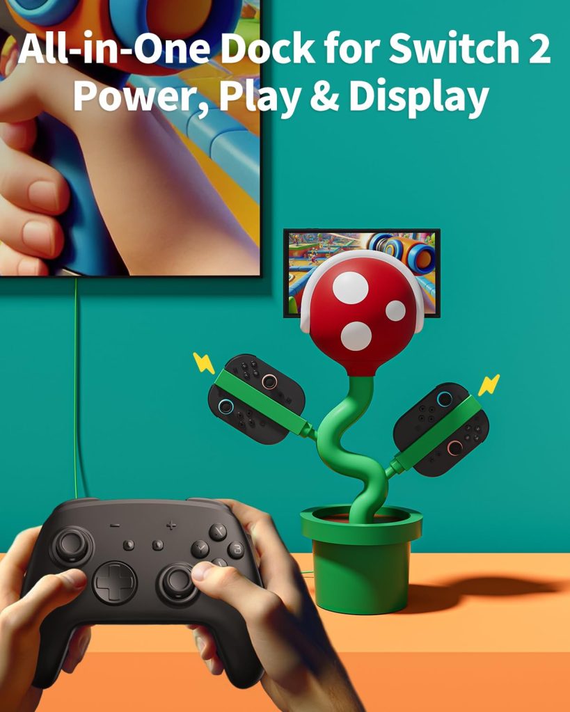 A video game controller and a plant