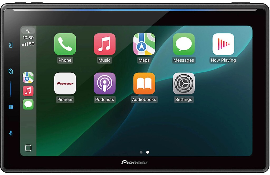 A tablet with apps on the screen