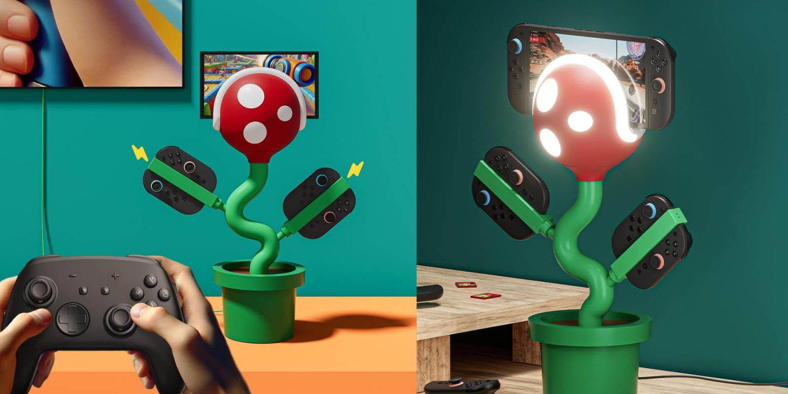 A video game controller in a pot