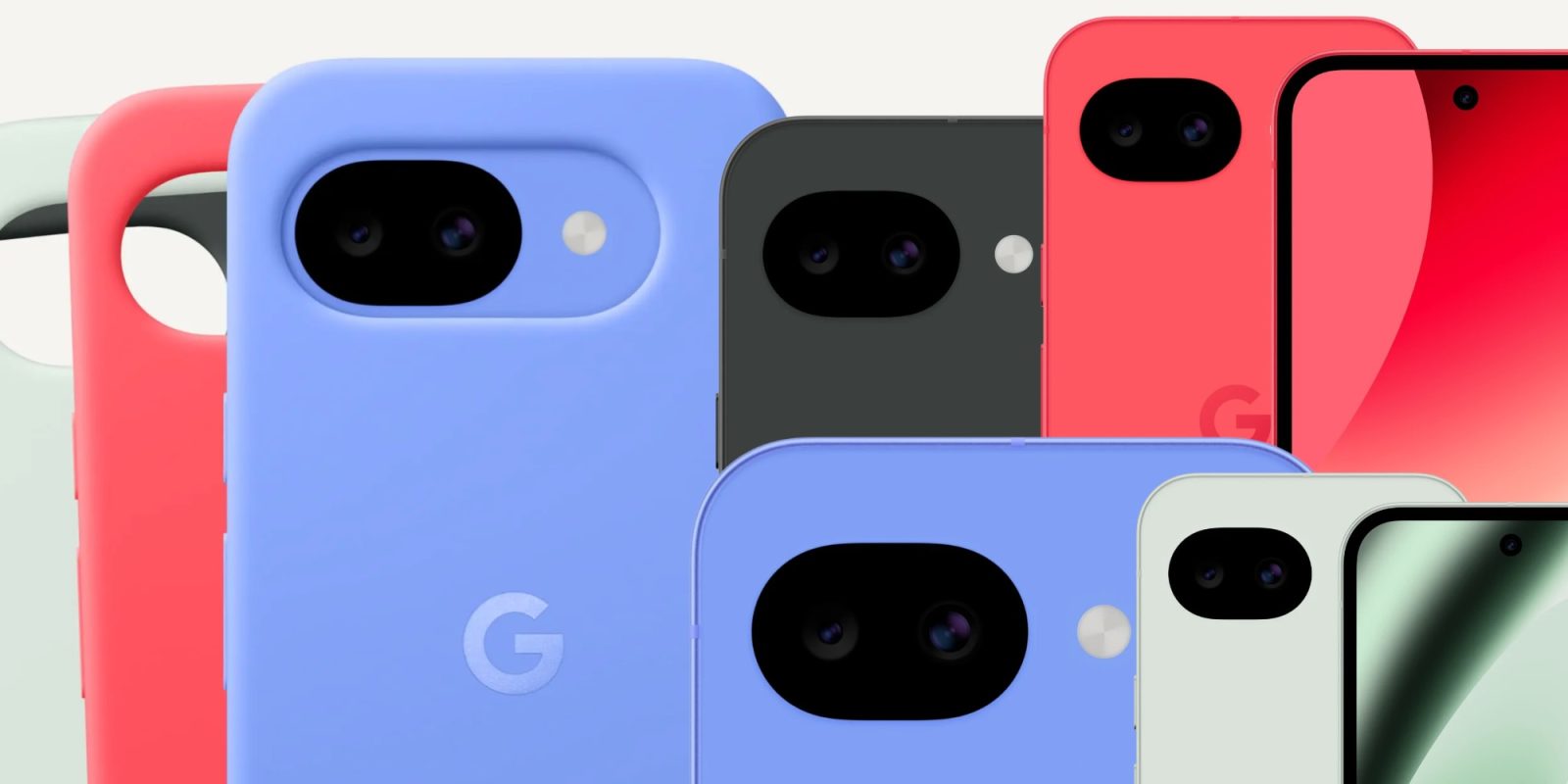 A group of cell phones with cameras