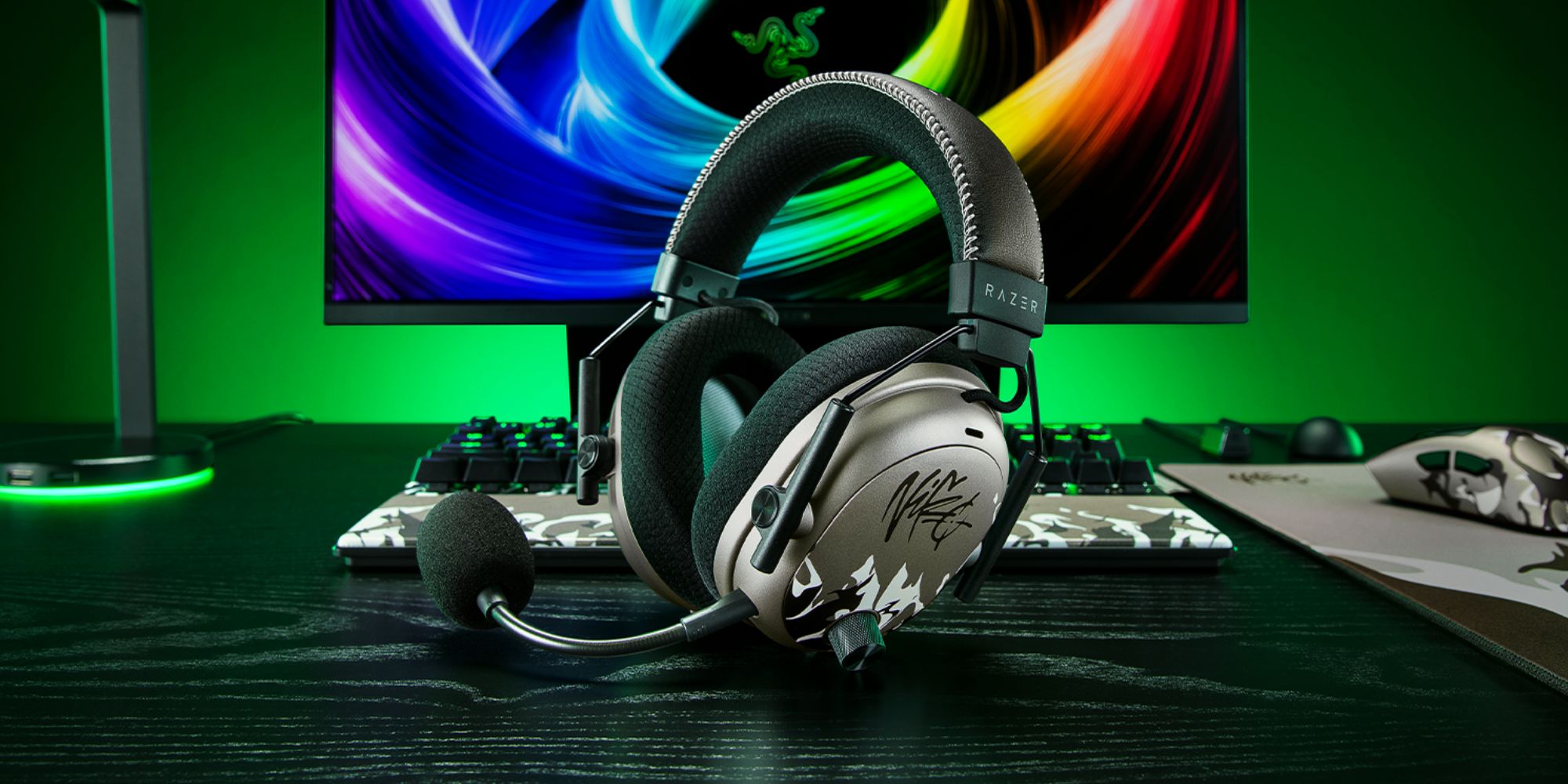 Image showing Razer's BlackShark V3 Pro Niko Edition headset.
