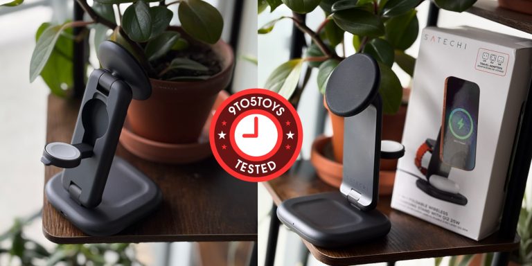 A black device on a table