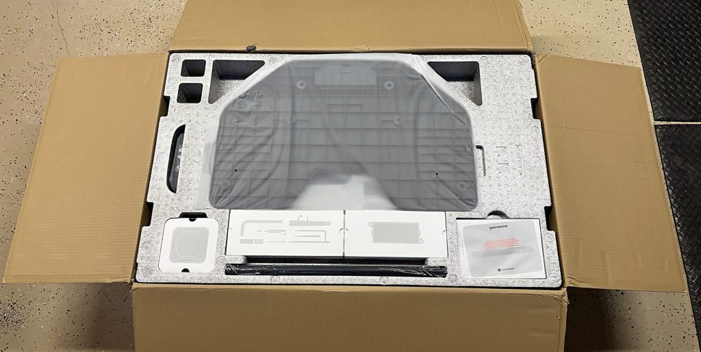 A box with a plastic cover