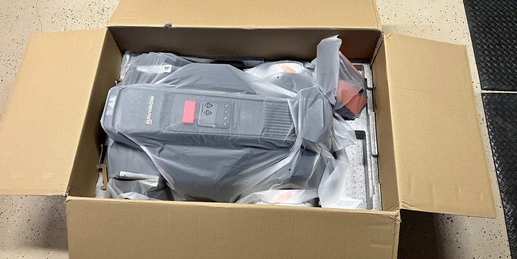 A box with a machine in it