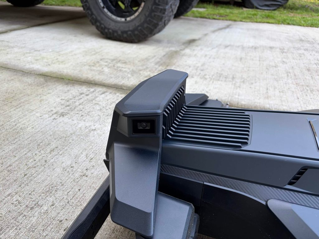 A camera on a black device