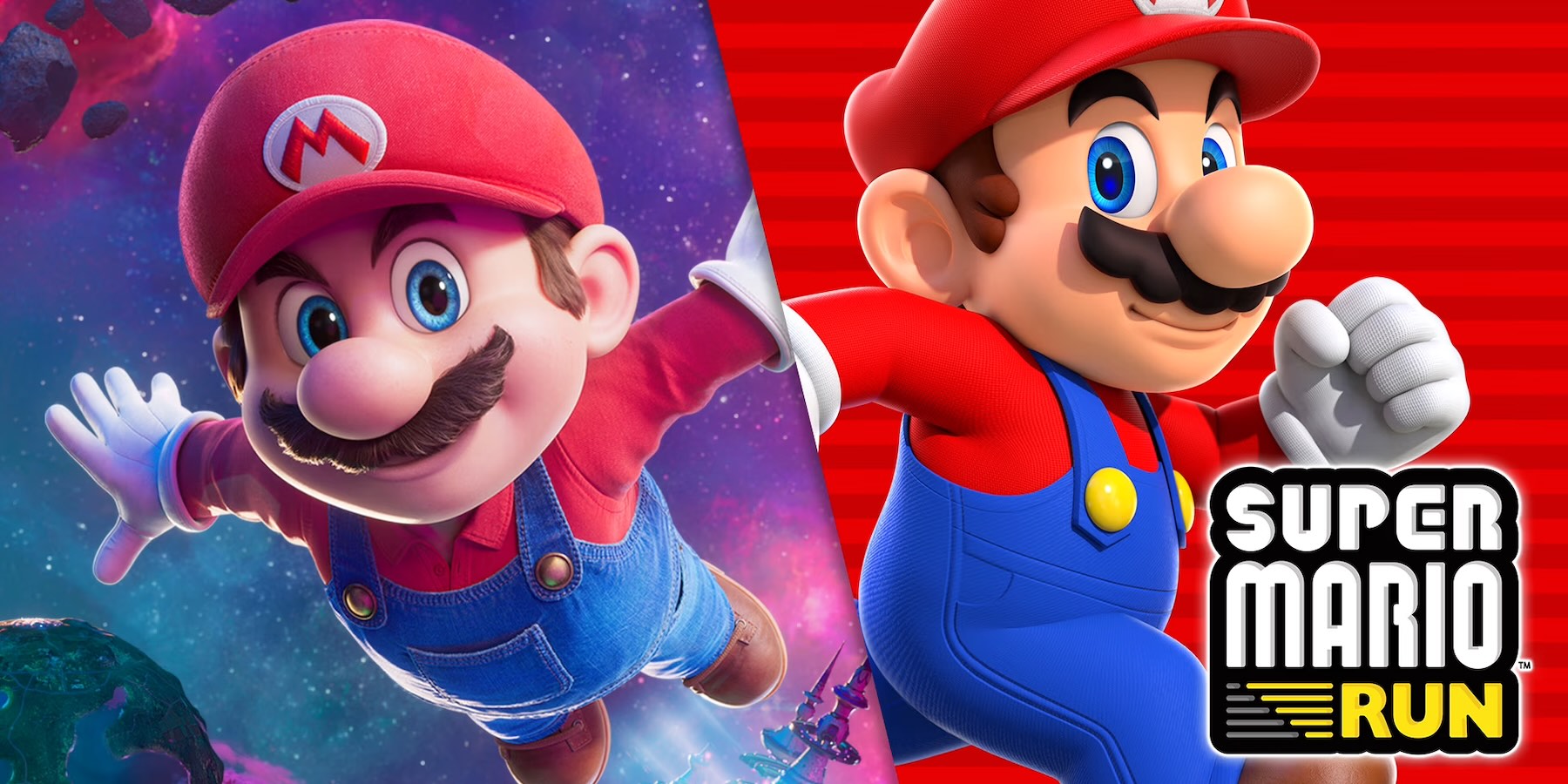 A cartoon of a man in a red hat and blue overalls