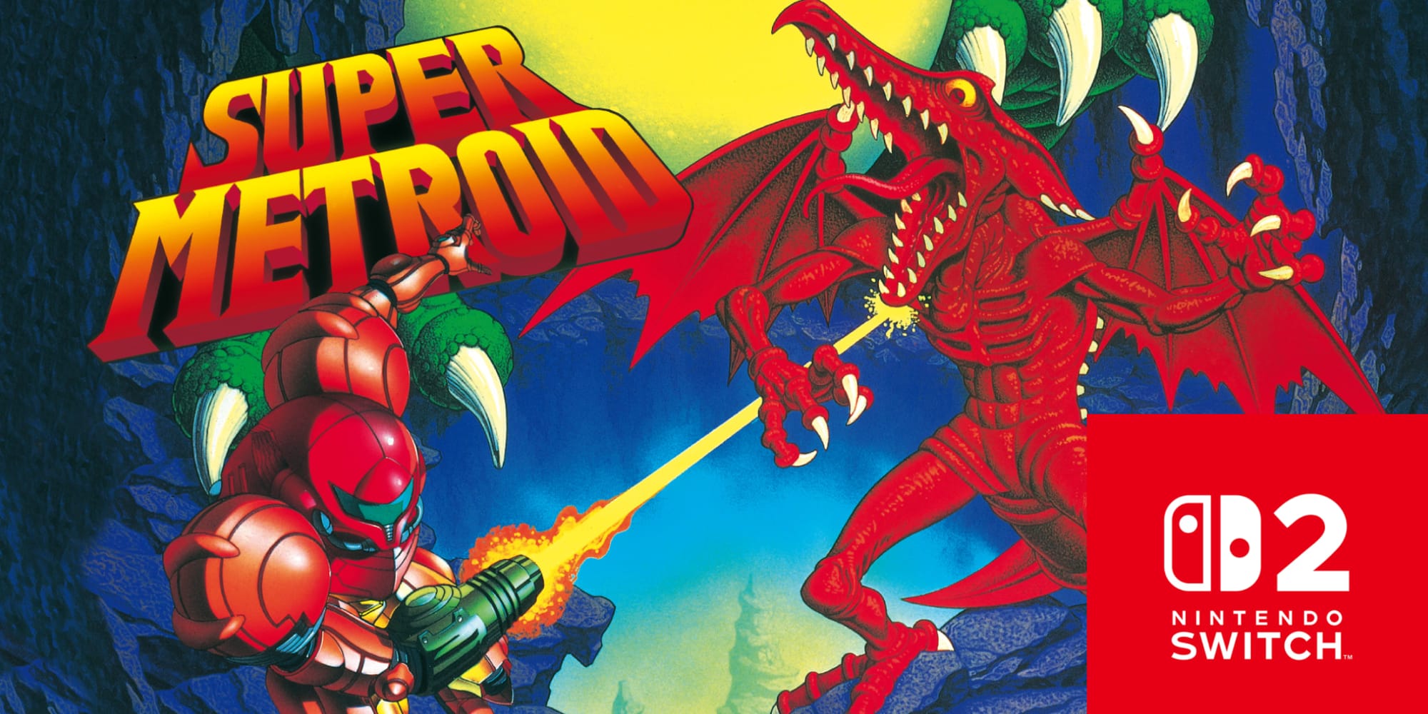 A video game poster with a red dragon and a red dragon