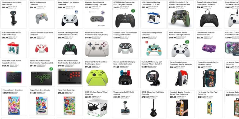 Image showing listings from Woot's updated Video Game sale.