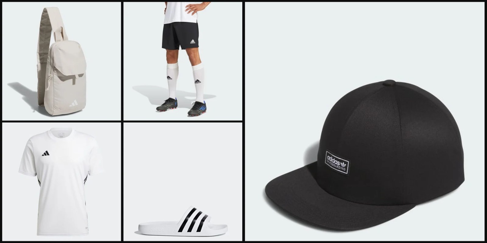A collage of a man wearing a hat and shoes