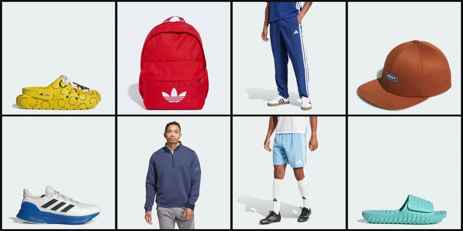 A collage of men wearing sports clothes
