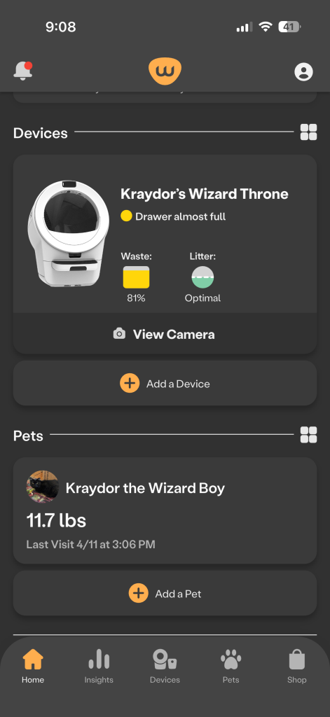 A screenshot of a device