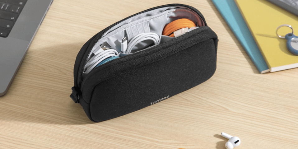 A black bag with wires in it