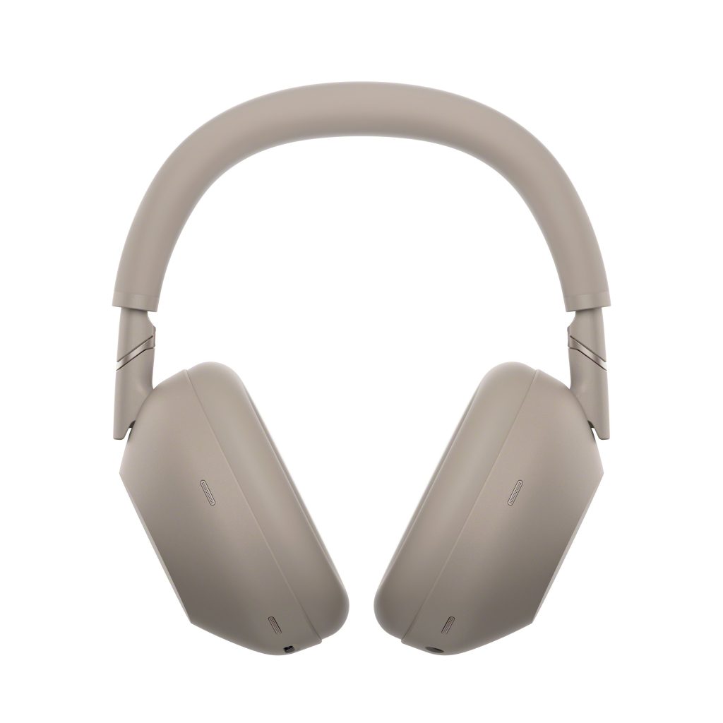 A pair of headphones on a white background