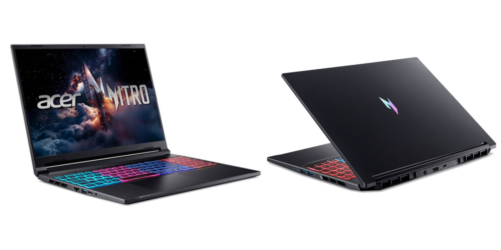 A laptop with colorful keyboard