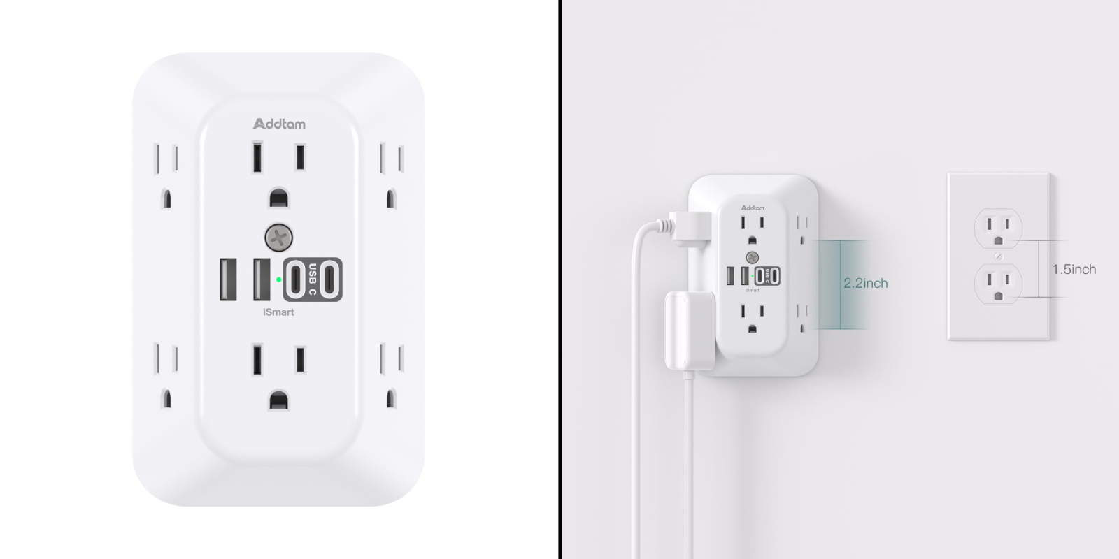 A close up of a wall outlet