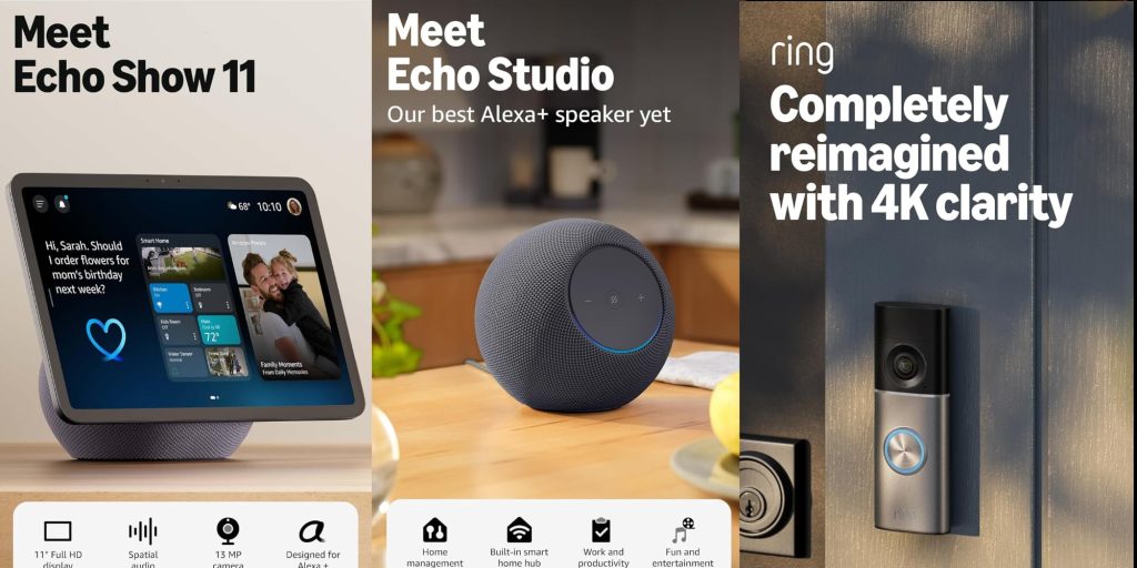 A smart speaker on a table