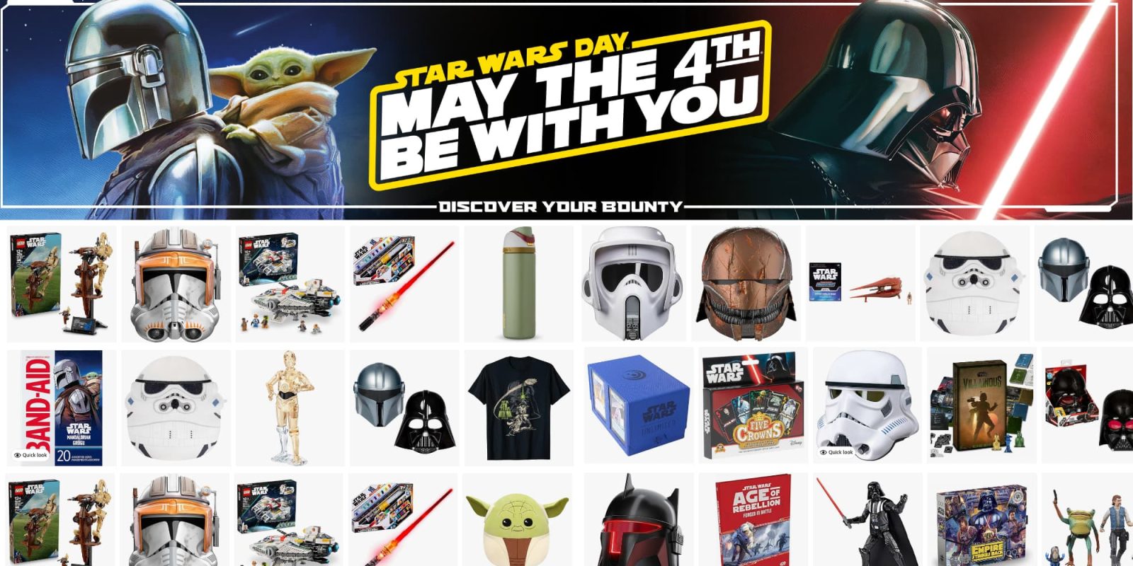 A collage of toys and a poster