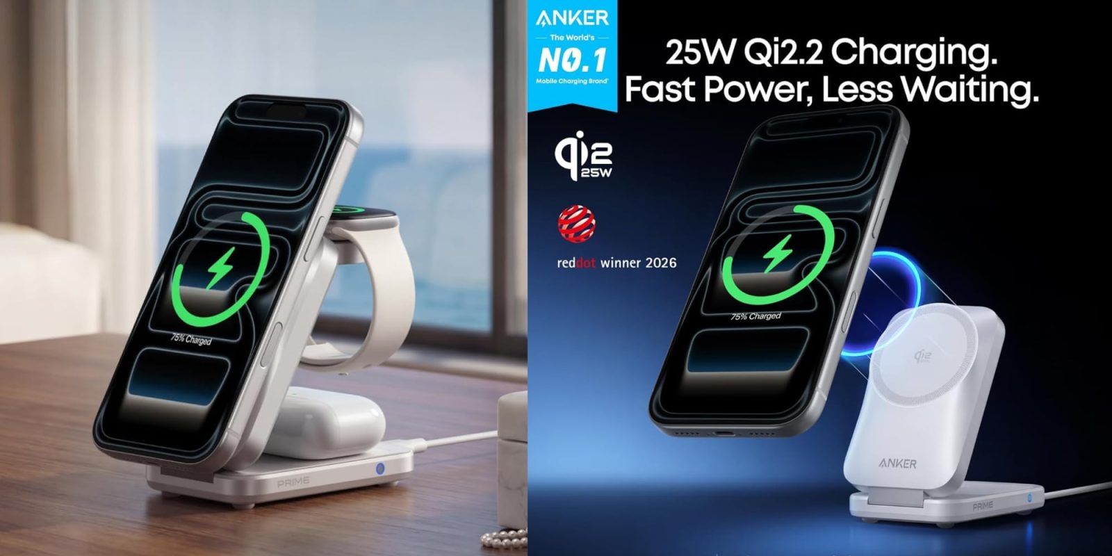 A phone on a wireless charger