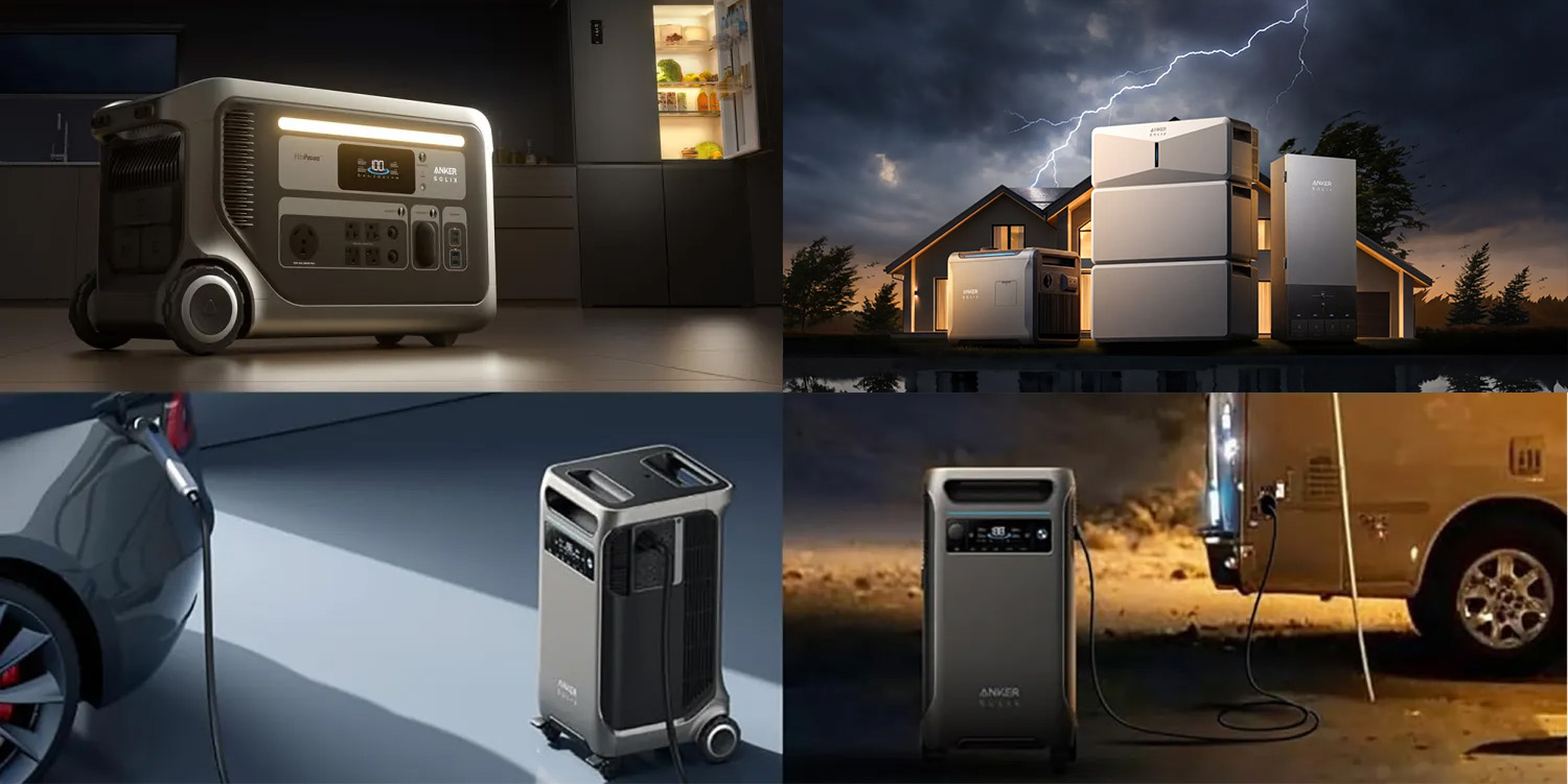 A collage of images of a machine