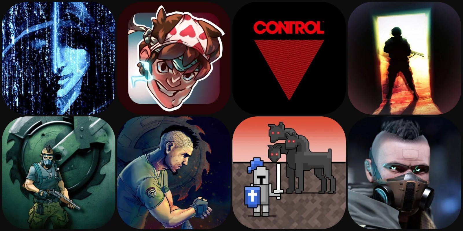 A collage of a video game