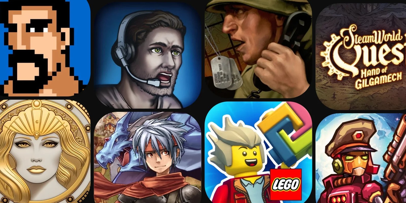 A collage of images of people and toys