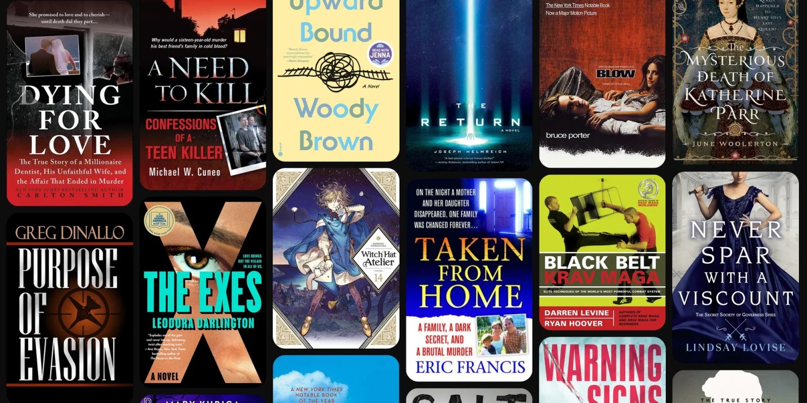 A collage of books