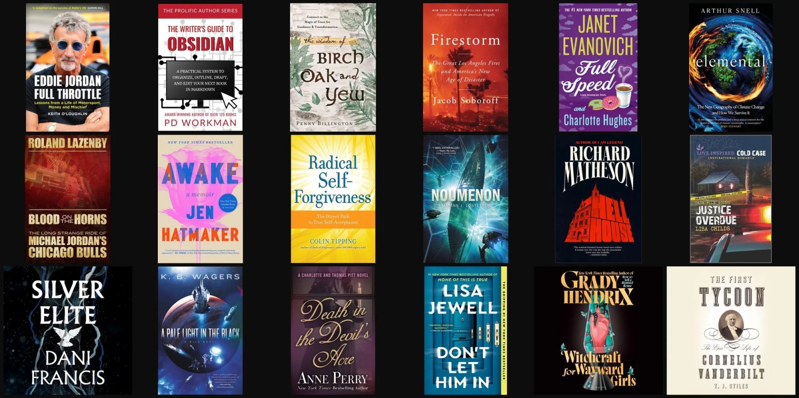A collage of books