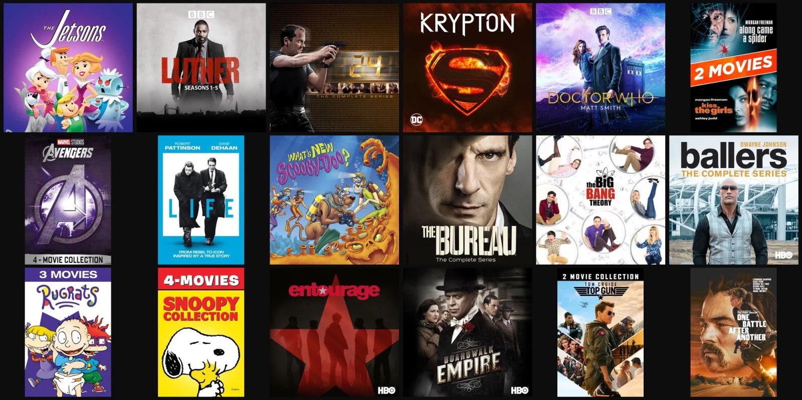 A collage of movies