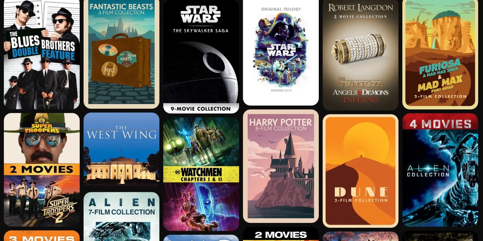 A collage of movie posters