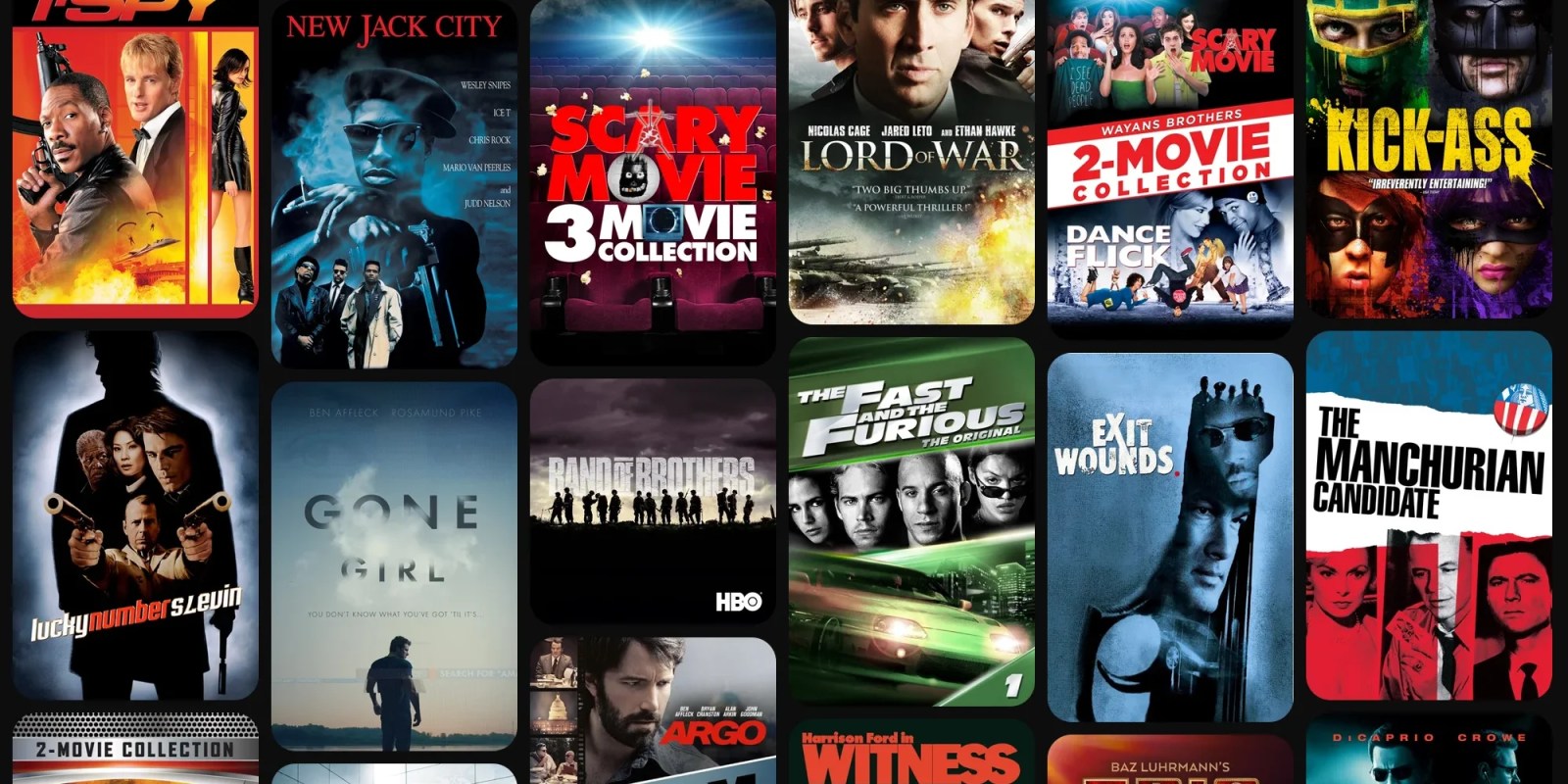 A collage of movies