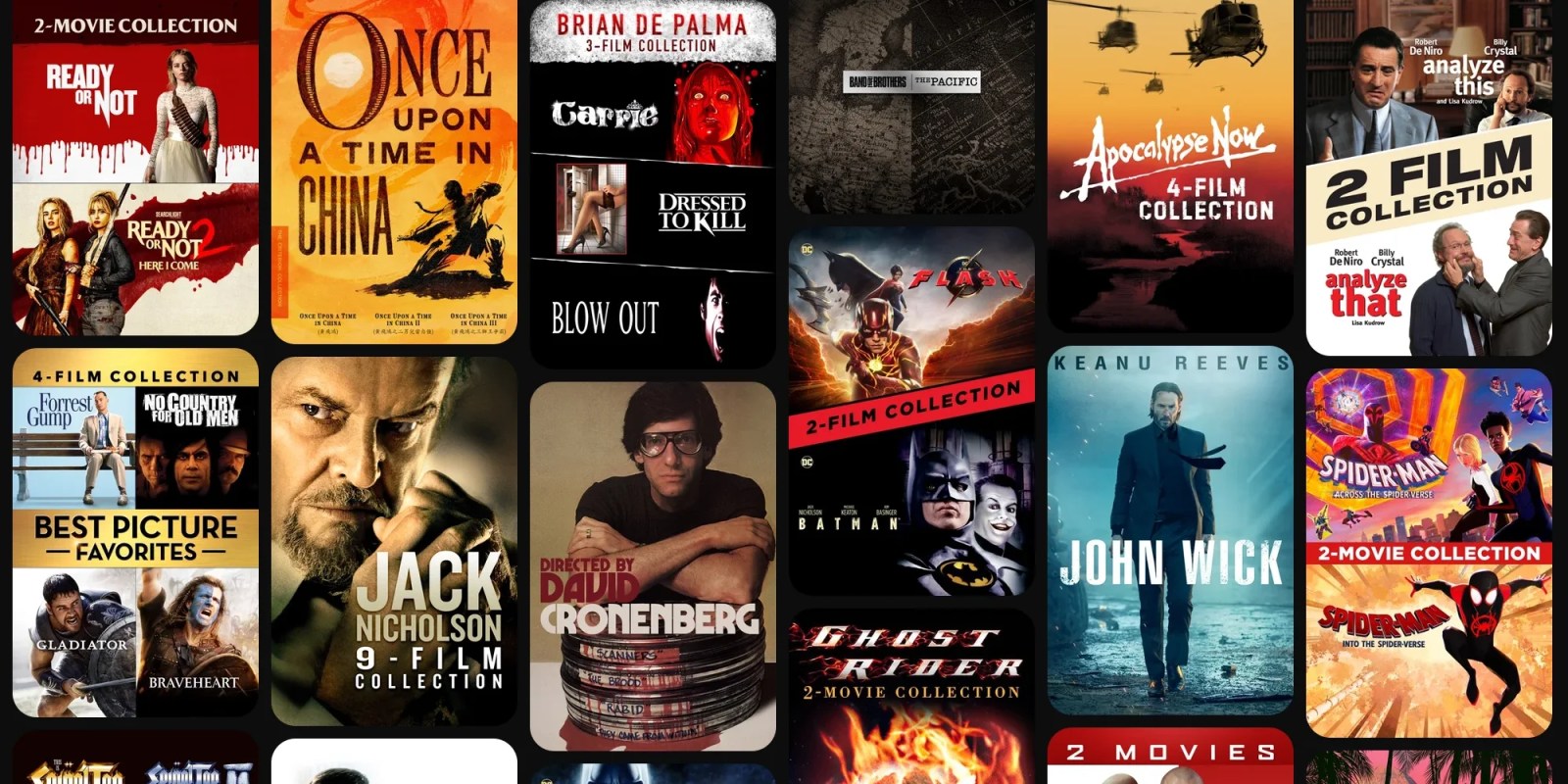 A collage of movies