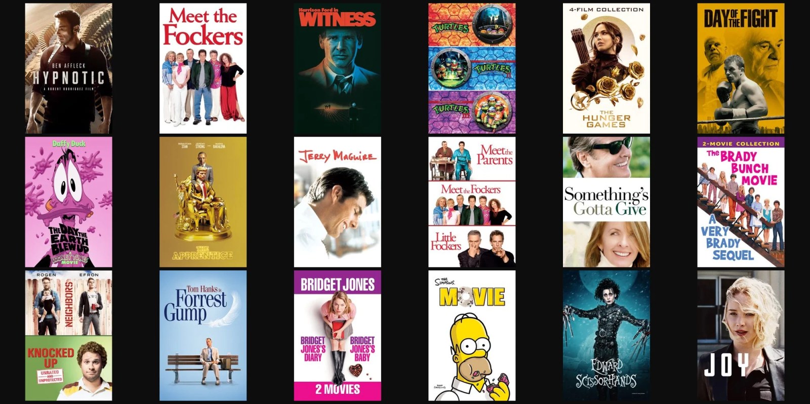 A collage of movies