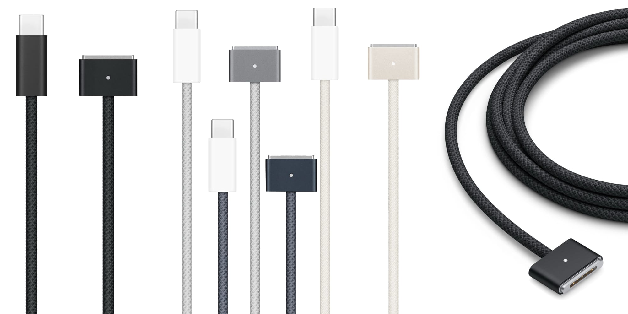 A group of cables with different colors