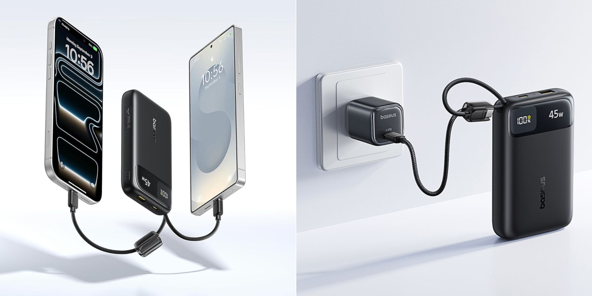 A cell phone charging station