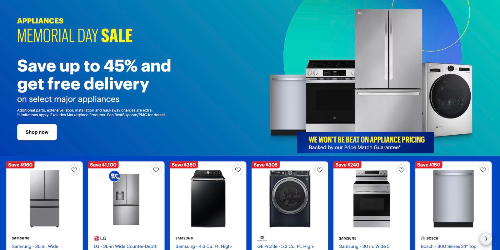 Best Buy appliances Memorial Day deals