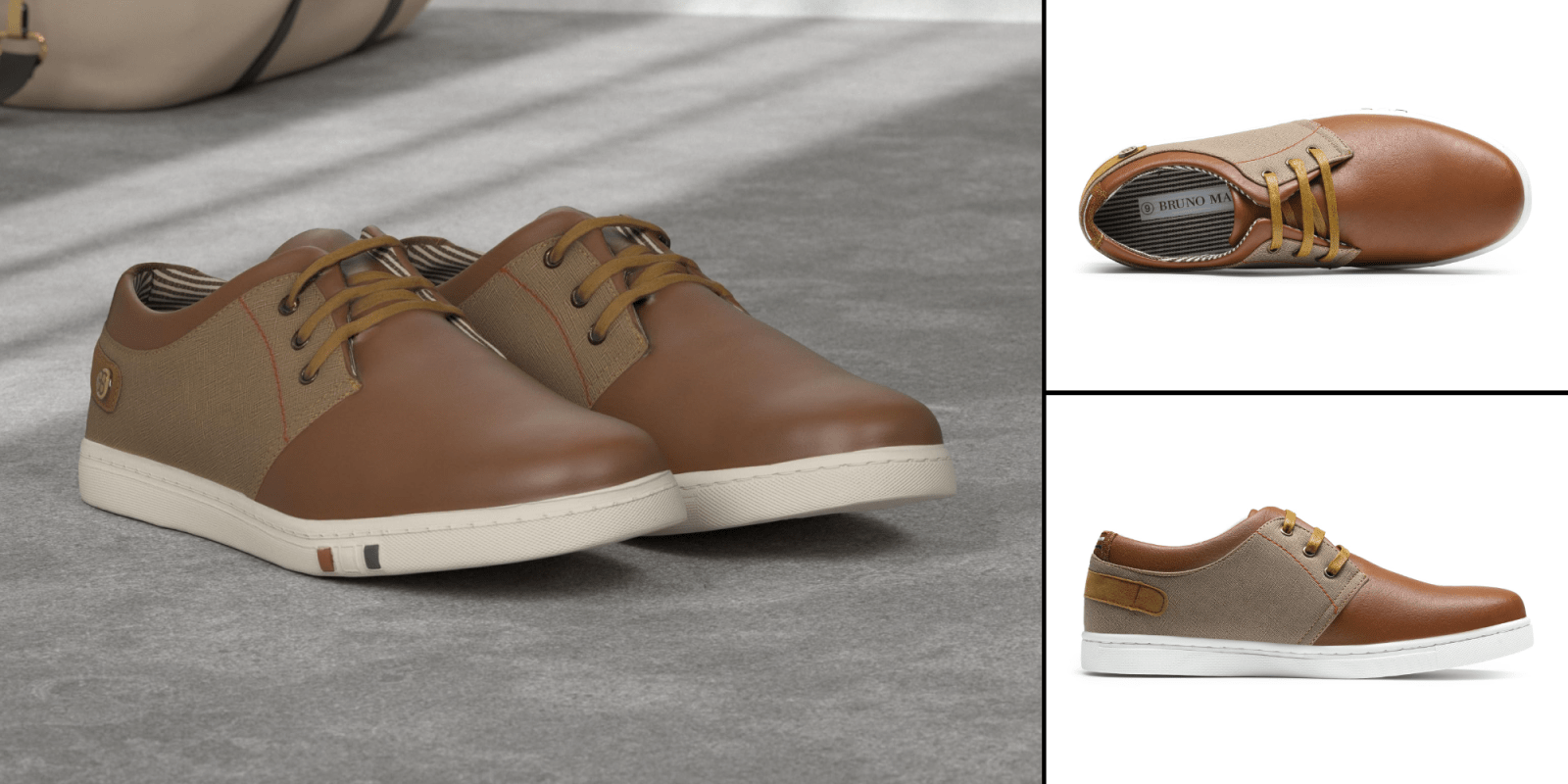 A pair of brown shoes
