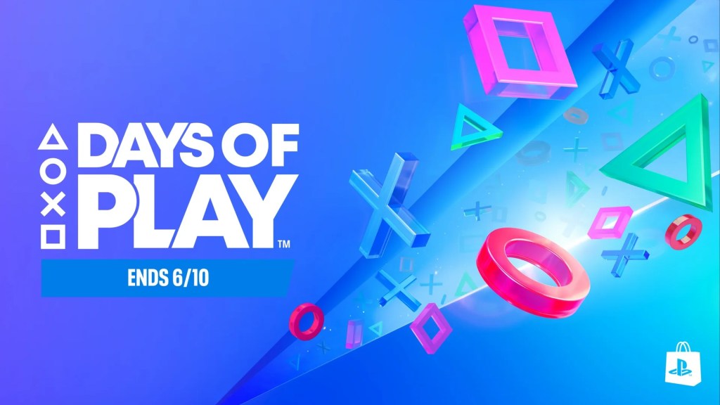 A blue background with text and colorful objects