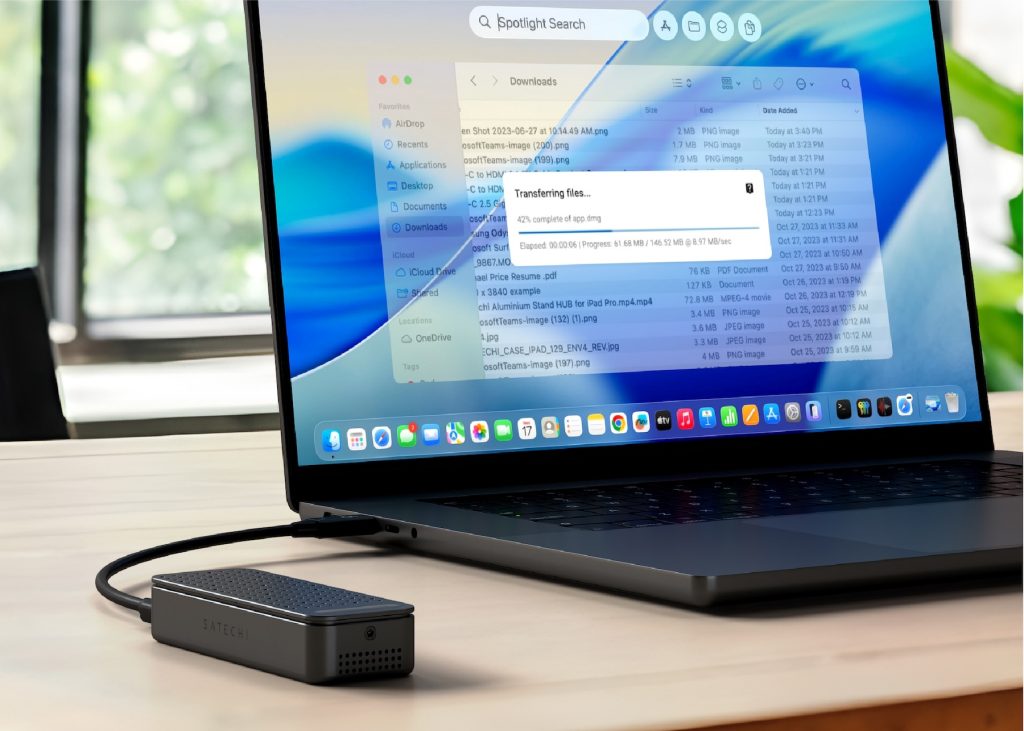 A laptop with a box on the side