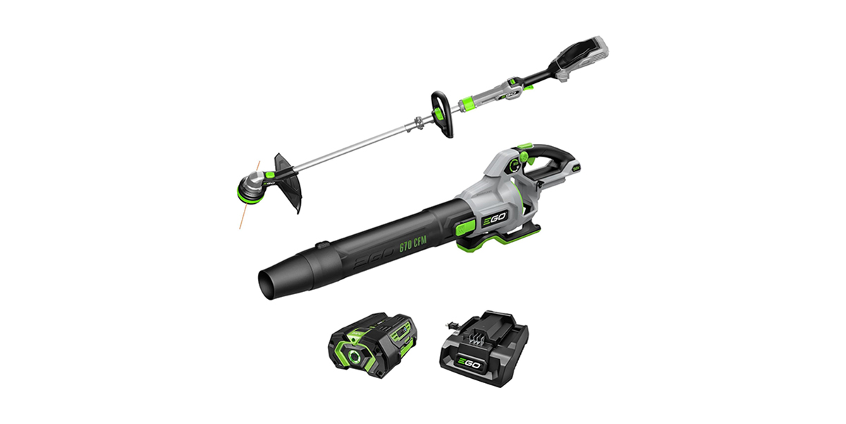 A green and black lawn mower